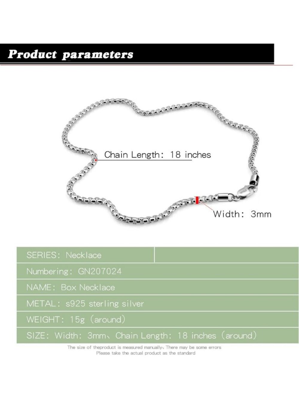 925 Sterling Silver Square Rolo Link Choker Necklace for Men & Women - 18" to 28 - Picture 3 of 9